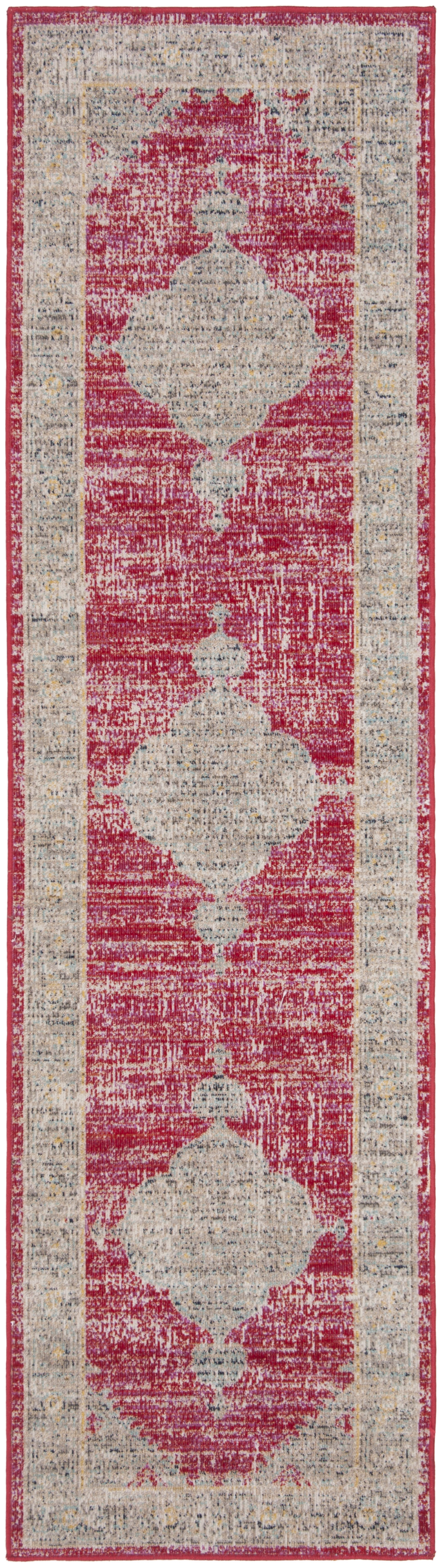 Arlo Home Indoor/Outdoor Woven Area Rug, MTG373P, Rose/Grey,  2' 3" X 8' - Image 0