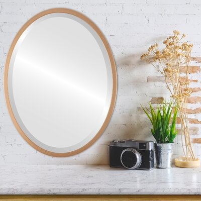 Javion Framed Oval Mirror - Rubbed Black - Image 0