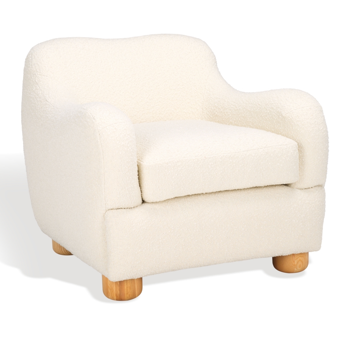 Dyanna Boucle Accent Chair - Ivory/Natural - Image 5