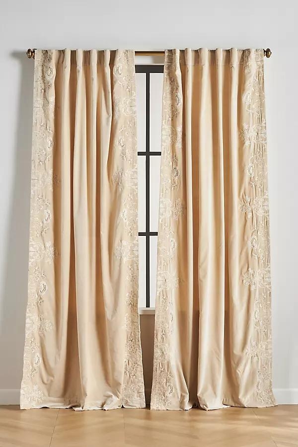 Harlowe Embroidered Velvet Curtain - Image 0