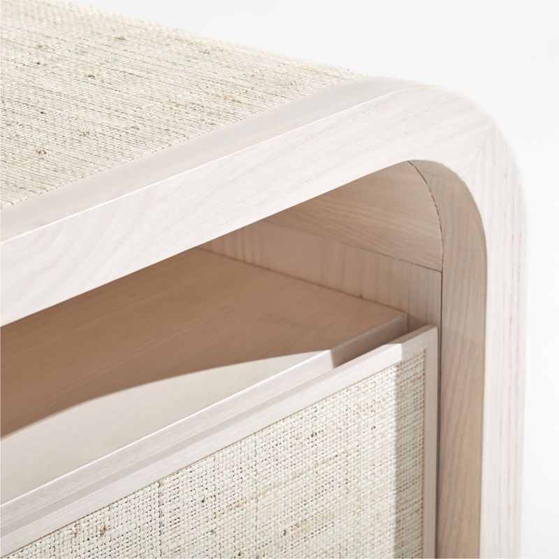 Rica Whitewash Grasscloth Nightstand by Leanne Ford - Image 3