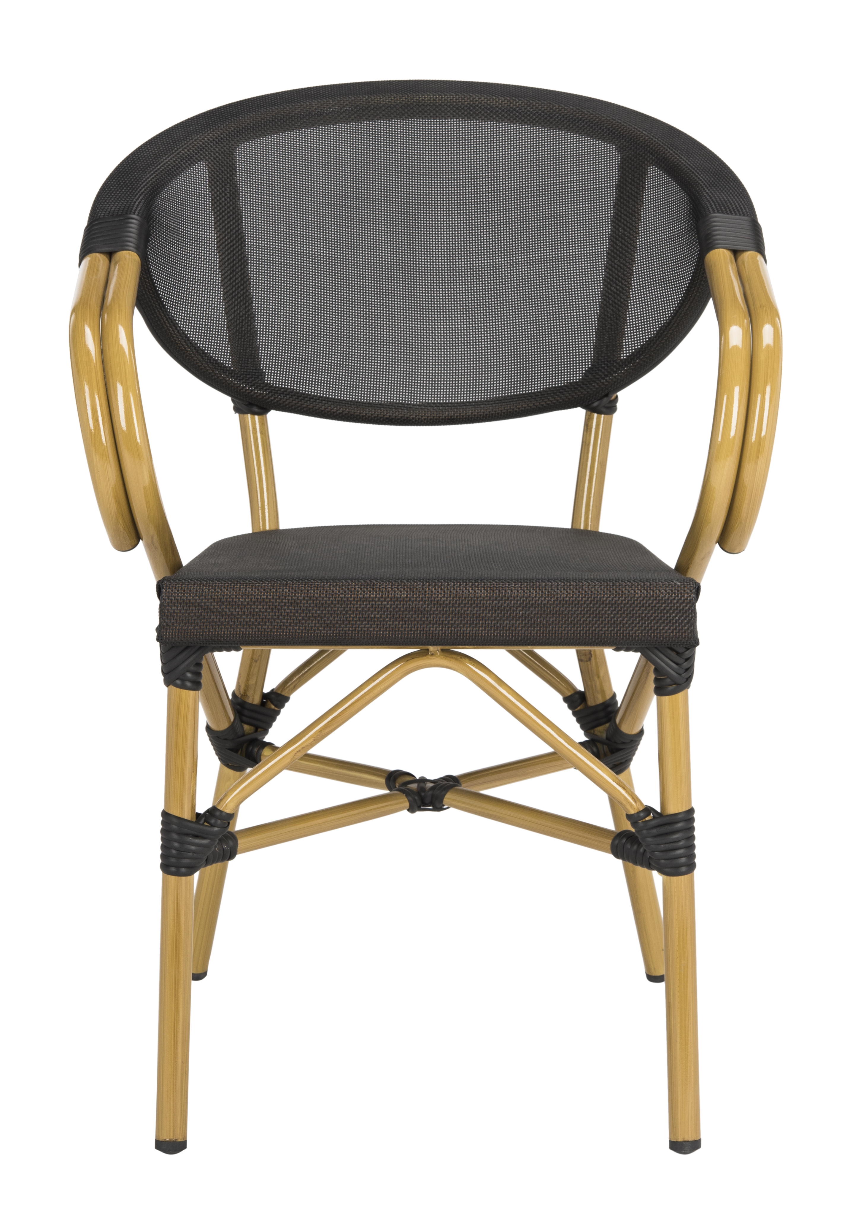Burke Stacking Arm Chair - Black - Arlo Home - Image 1