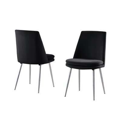 Loeffler Velvet Upholstered Side Chairs - Image 0