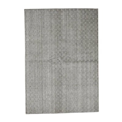 One-of-a-Kind Castlewood Hand-Knotted 2010s Modern Gray 5' x 7'2" Wool Area Rug - Image 0