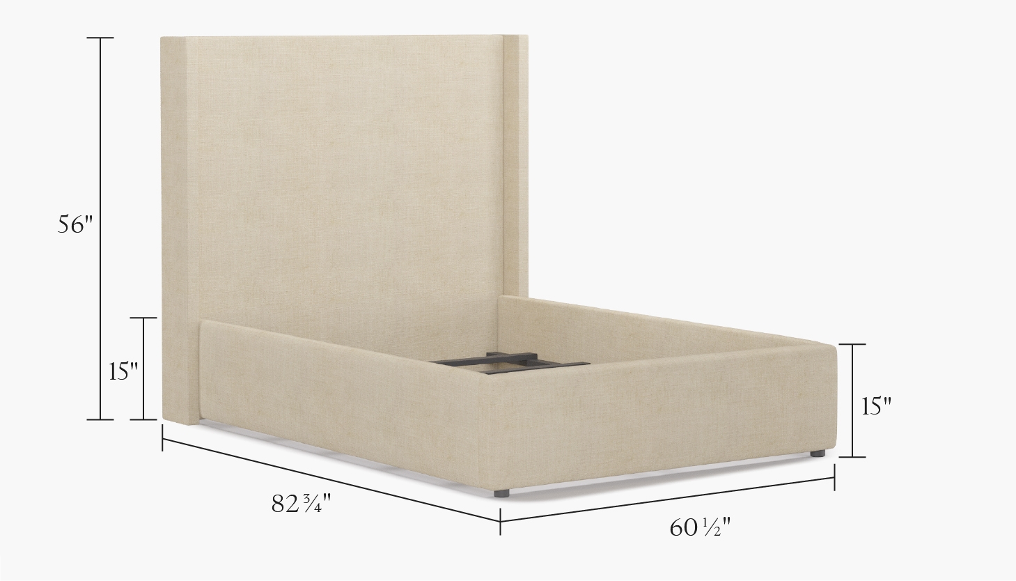 Modern Wingback Bed, Spruce Performance Plush Velvet, Full - Image 2