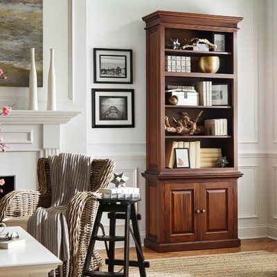 Cate 86.6" H x 35.43" W Solid Wood Standard Bookcase - Image 0