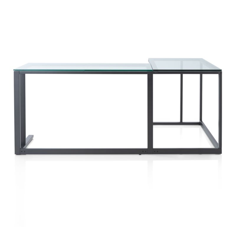 Pilsen Graphite L-Shaped Desk with Glass Top - Image 8