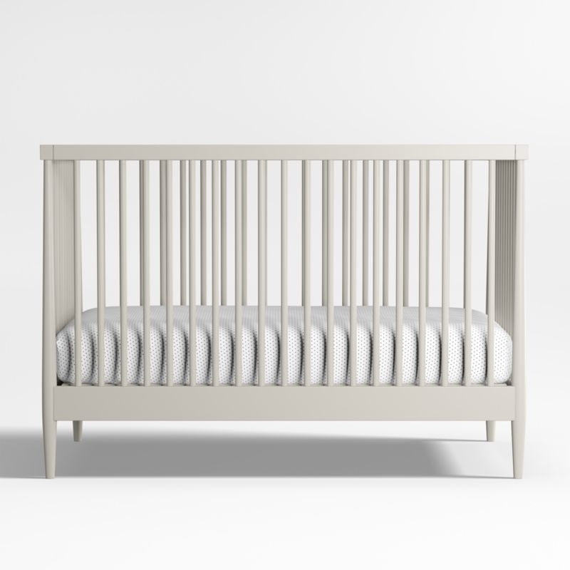 Hampshire Cozy Grey Wood Convertible Baby Crib with Toddler Bed Rail - Image 3