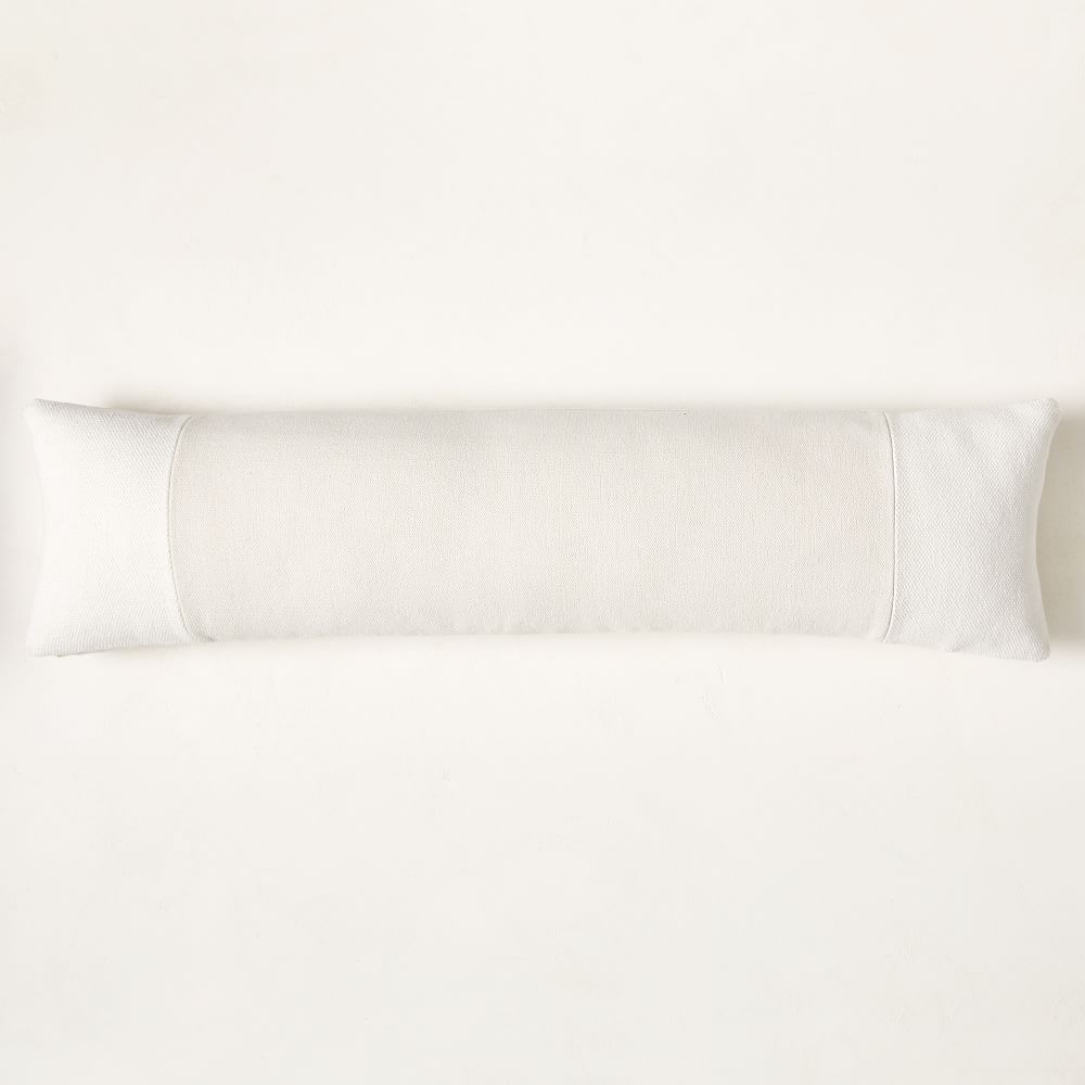 Cotton Canvas Pillow Cover, 12"x46", White - Image 0