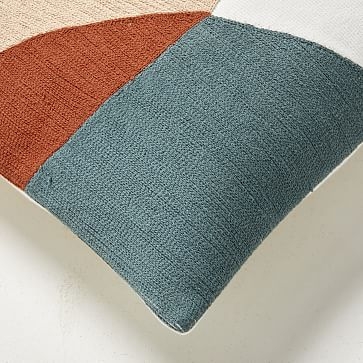 Corded Overlapping Pebbles Pillow Cover, 18"x18", Multi - Image 2