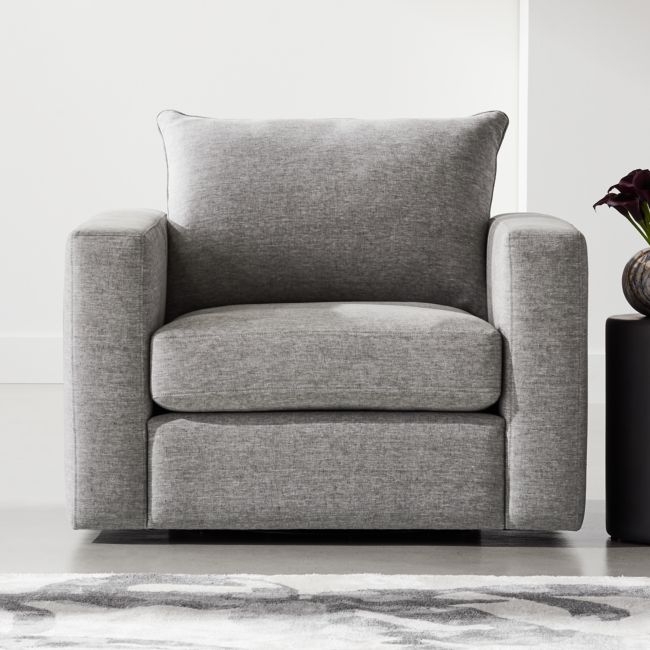 Forever Grey Swivel Armchair - Image 0
