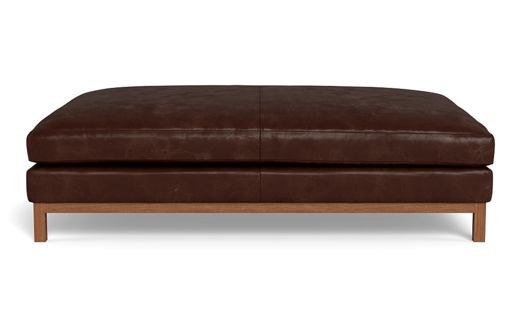 Jasper Leather Ottoman - Image 0