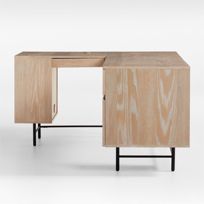 Dunn Oak L-Shaped Desk - Image 2