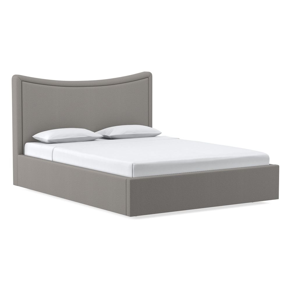 Myla Border Tufting, Side Storage Bed, Queen, YDLW, Pearl Gray, No-Show Leg - Image 0