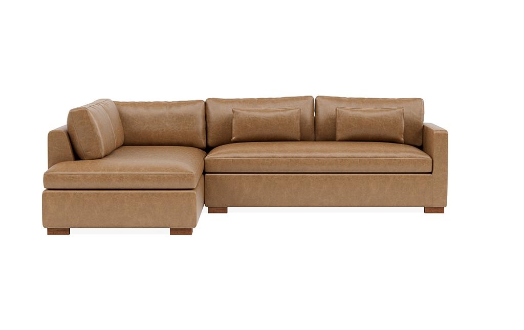 Charly Leather 3-Seat Left Bumper Sleeper Sectional - Image 0