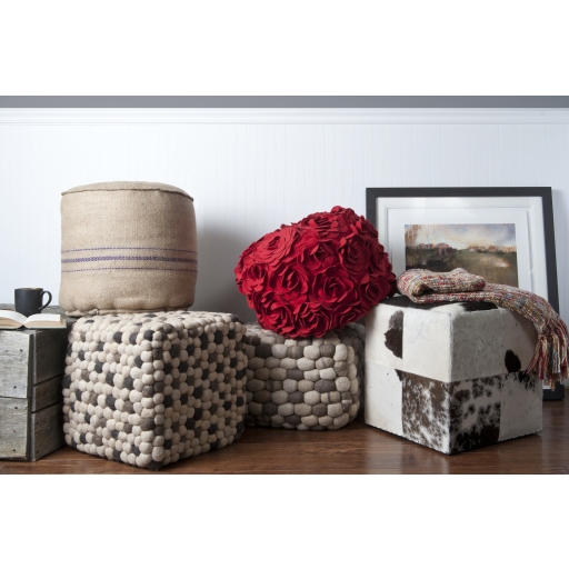 Felted Floral nan Pouf - Image 1