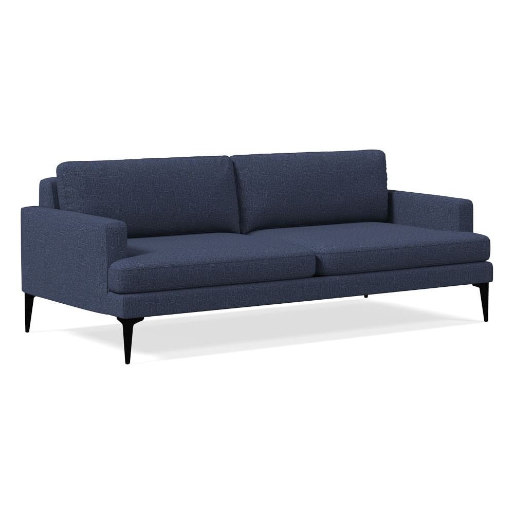 Andes 86" Multi-Seat Sofa, Standard Depth, Deco Weave, Midnight, Dark Pewter - Image 0