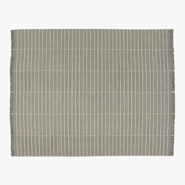 Reed Grey/White Stripe Rug 8'x10' - Image 0