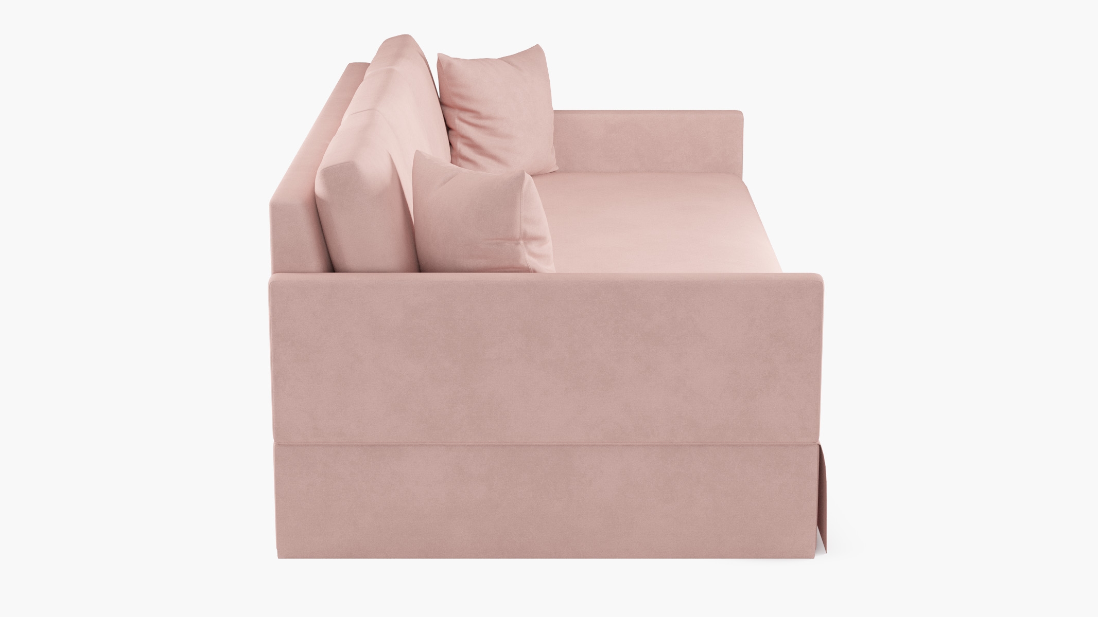 Skirted Track Arm Sofa, Blush Classic Velvet, Extra Deep (43") - Image 2