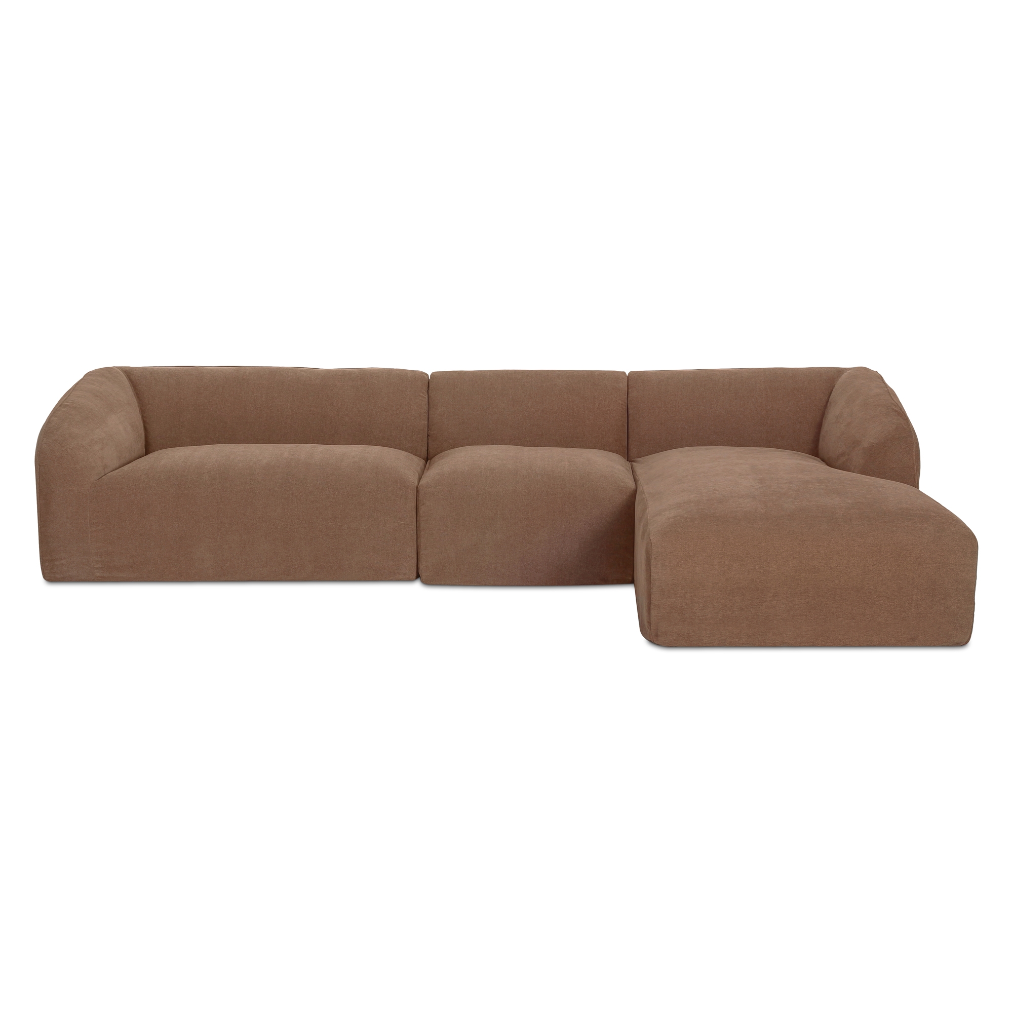 Isla Lounge 3 Piece Modular Sectional Right Mocha - Image 0