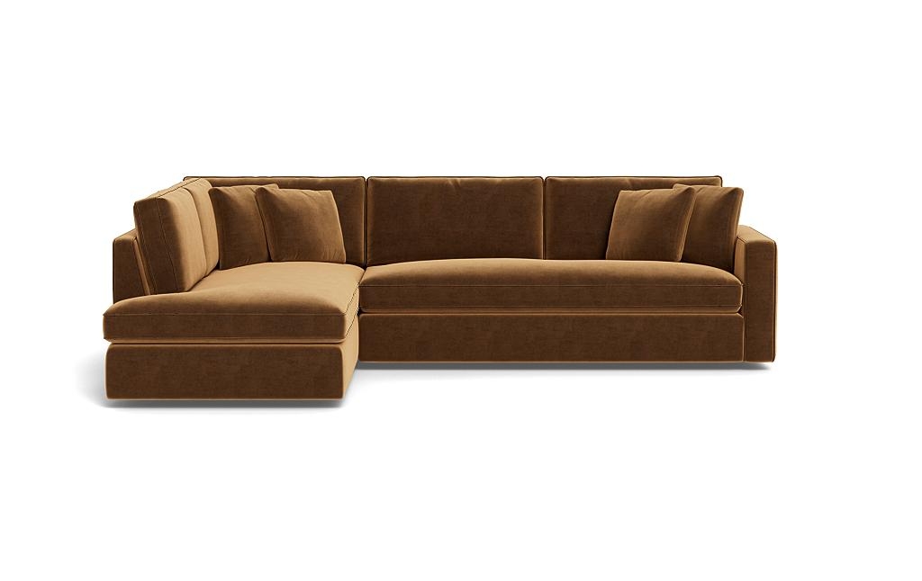 James 3-Seat Left Bumper Sleeper Sectional with Contrast Piping - Image 0