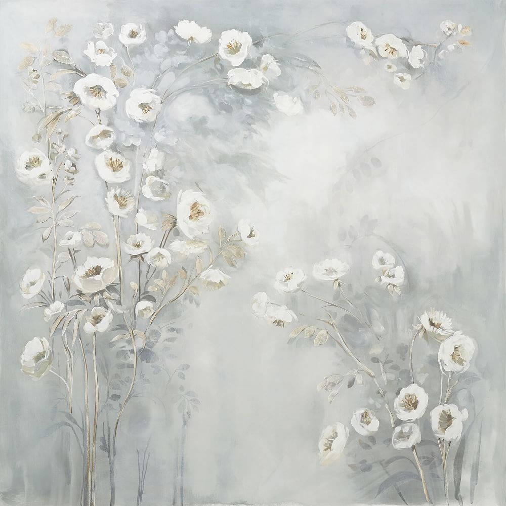 Monique Lhuillier Painted Floral Wallpaper, 72x72 - Image 0