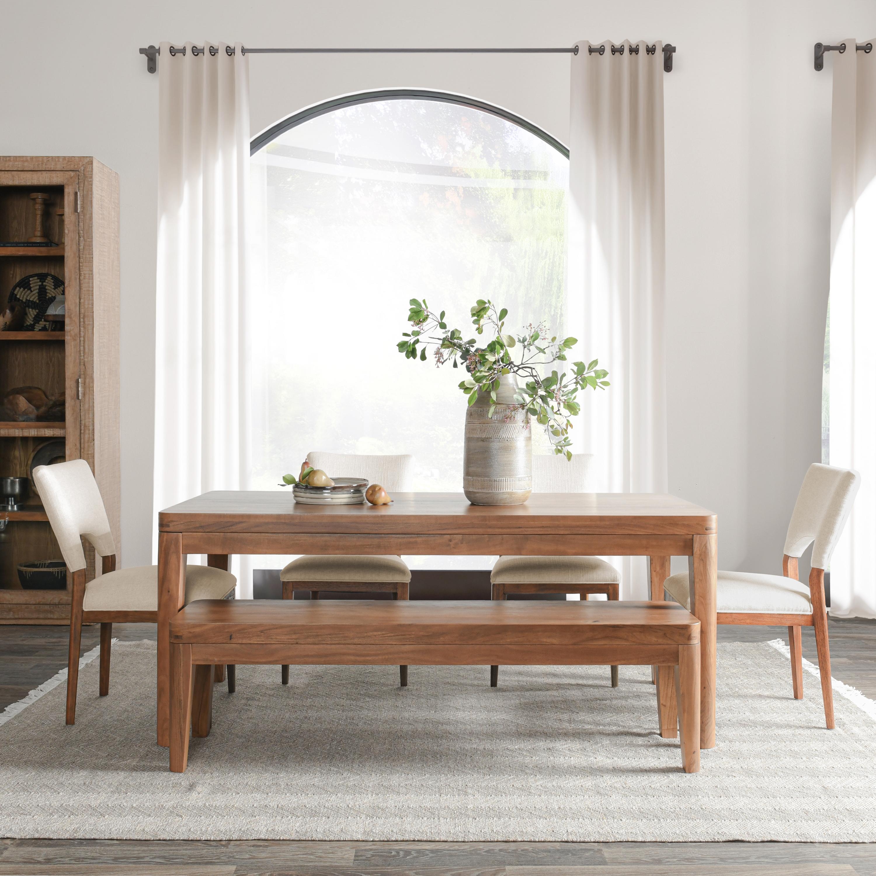 Arno Acacia Wood 64" Bench Natural - Image 4