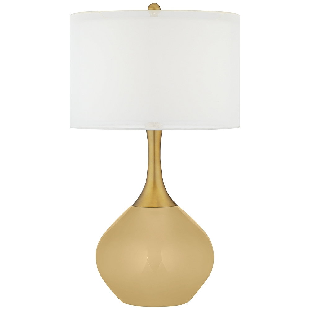 Color Plus Nickki Brass 30 1/2" High Modern Humble Gold Table Lamp - Image 0