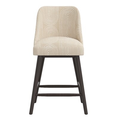 Mid-Century Modern Stool With Rounded Shape In Oblong - Image 0