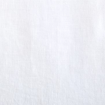 European Flax Linen Roman Shade, White, 48"x66" - Image 1