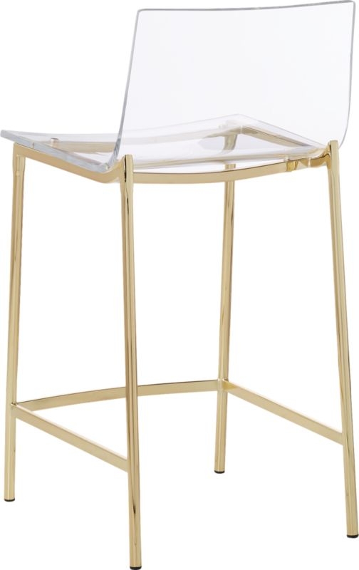 Chiaro Clear Counter Stool Gold - Image 6