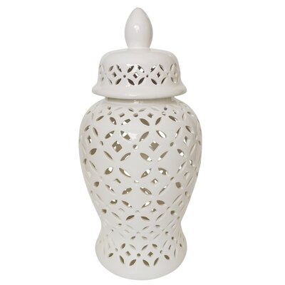 Wollenzein White Ceramic Jar - Image 0