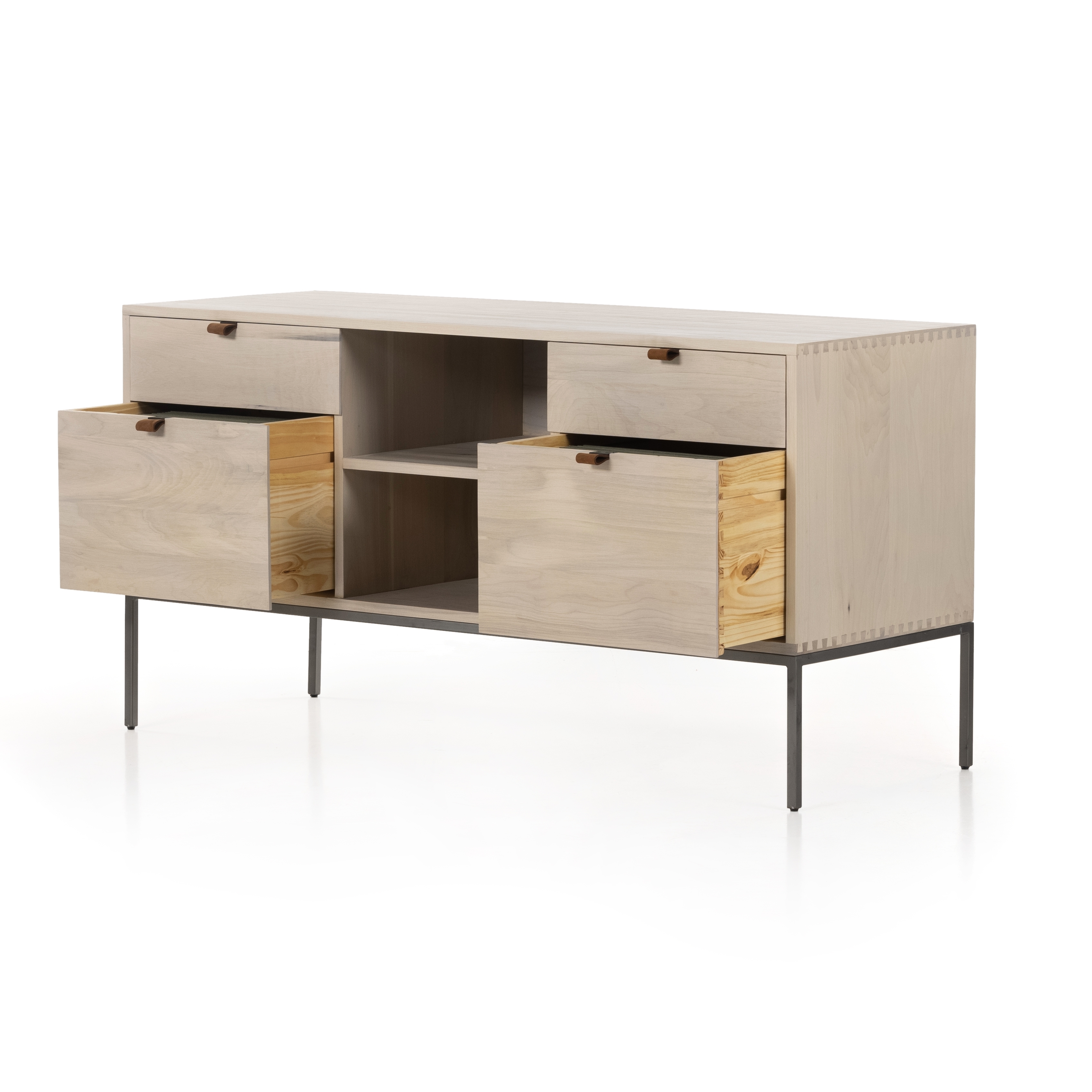 Trey Modular Filing Credenza-Dove Poplar - Image 4