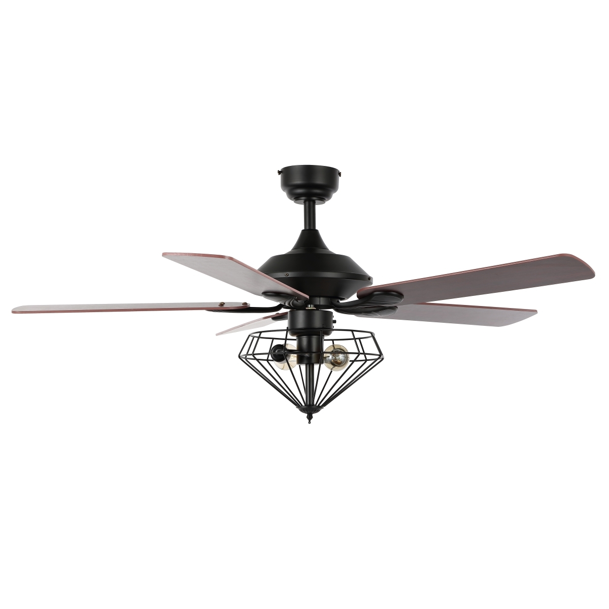 Leanne 2 Lt 52" Ceiling Fan - Black - Safavieh - Image 4