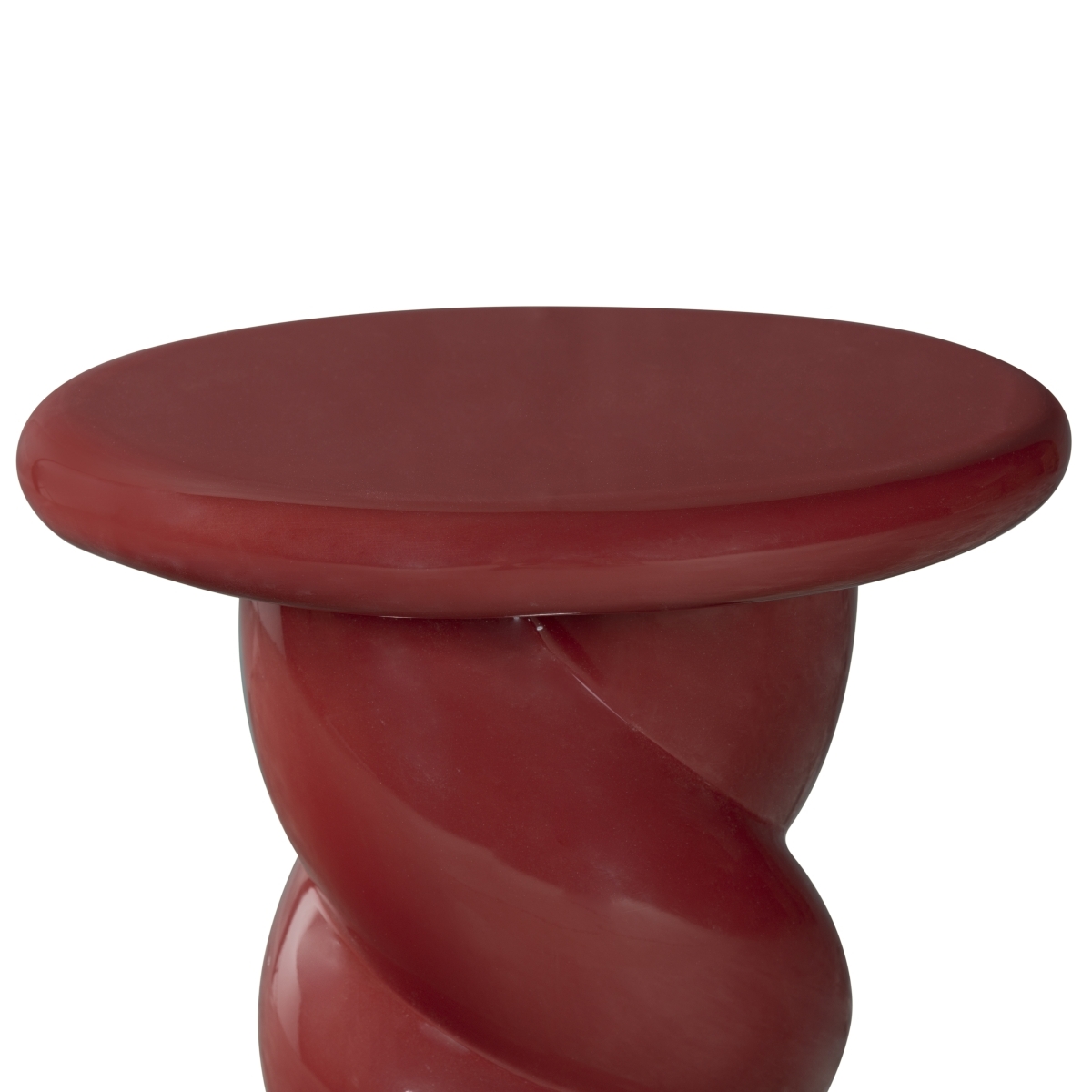 Noelly Concrete Accent Table - Red - Image 1