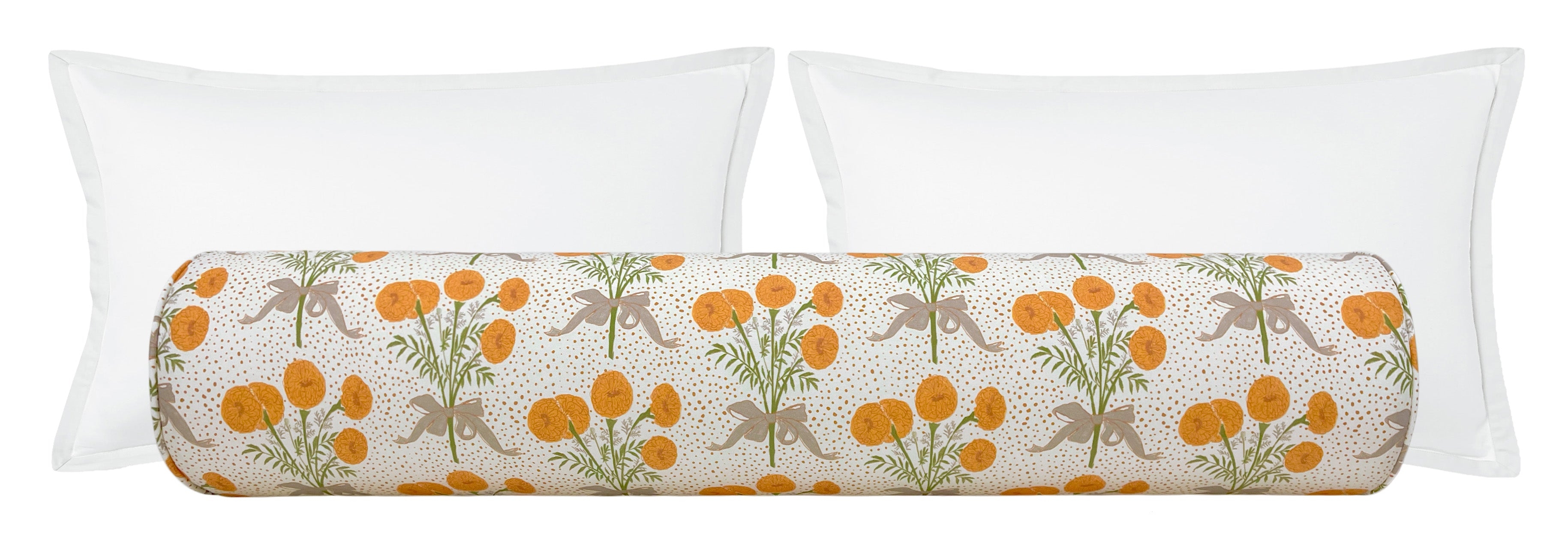 THE BOLSTER :: MARY // CITRUS ORANGE | LULIE WALLACE - TWIN // 9" X 24" - Image 1