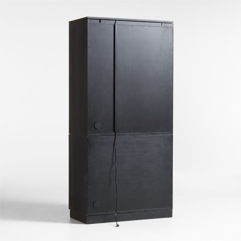 Calypso 36" Black Wood Bar Cabinet - Image 3