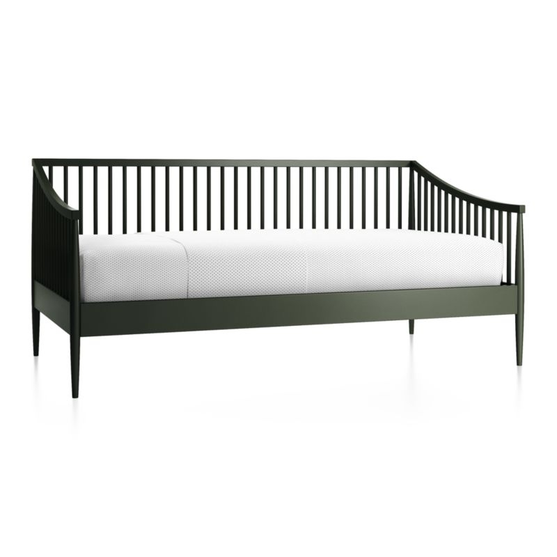 Hampshire Olive Green Spindle Wood Kids Daybed - Image 3