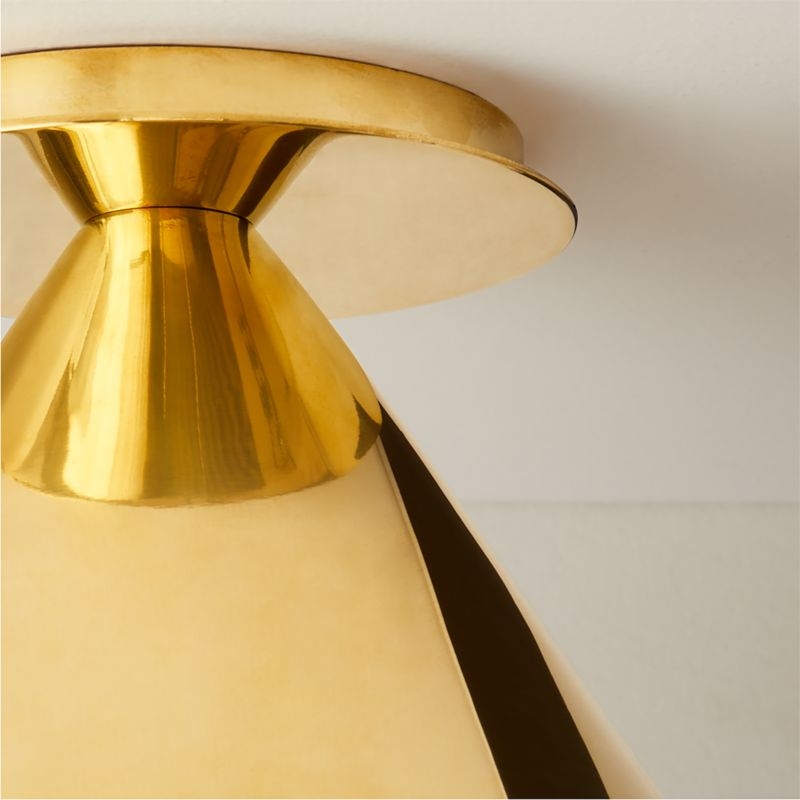 Tolio Brass Conical Flush Mount Light - Image 2