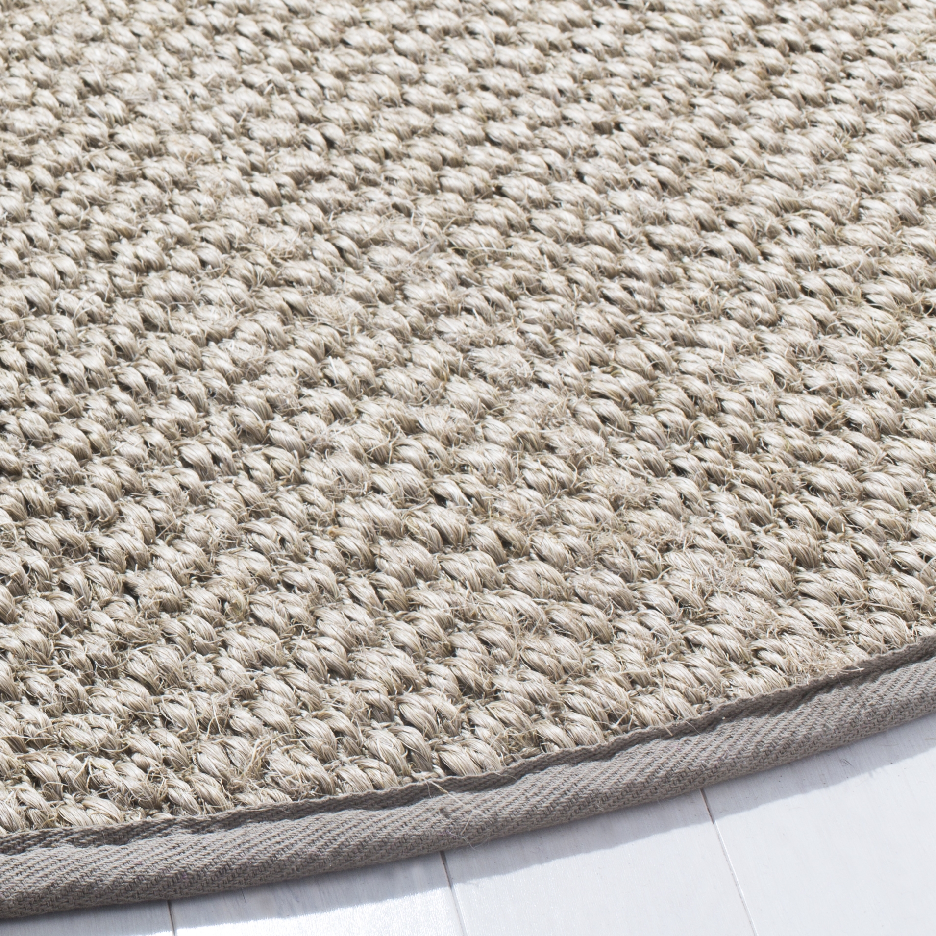 Arlo Home Woven Area Rug, NF153A, Natural/Grey,  6' X 6' Round - Image 2