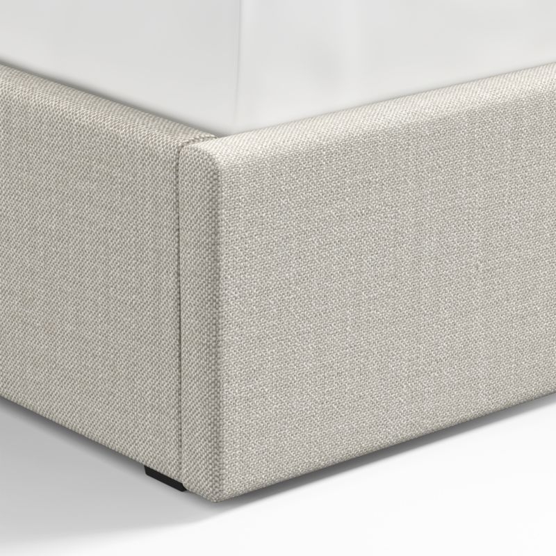 Arvada 54" Natural Beige Upholstered King Headboard with Storage Bed Base - Image 3