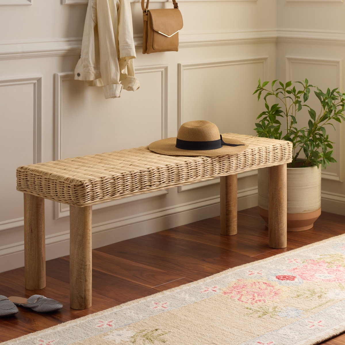 Shazza Weaved Bench - Natural - Image 1