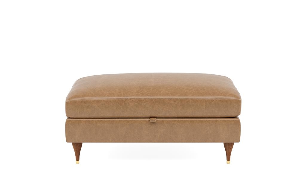 Sloan Leather Storage Ottoman - Image 0