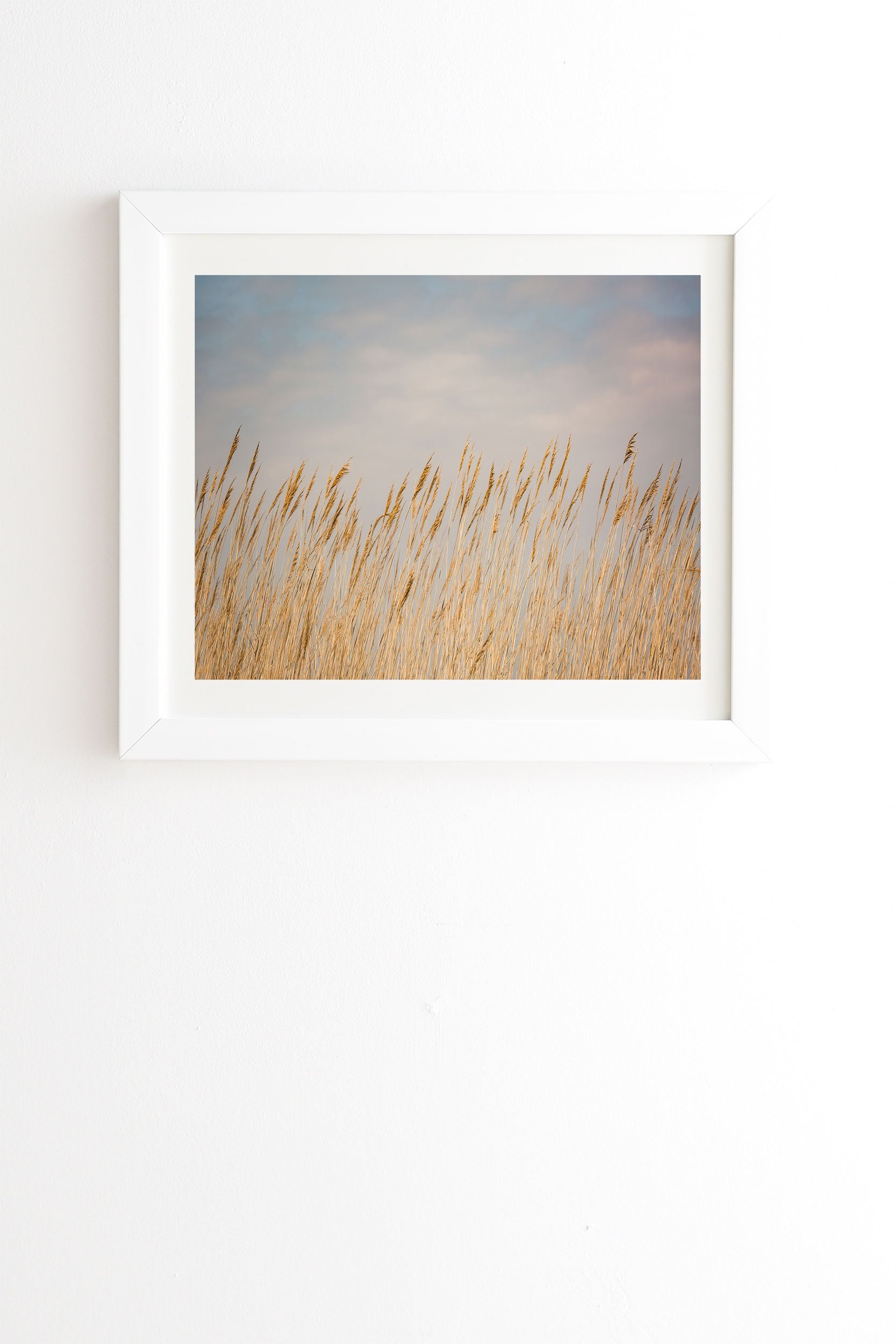 Nantucket Gold by Ann Hudec - Framed Wall Art Basic White 8" x 9.5" - Image 0