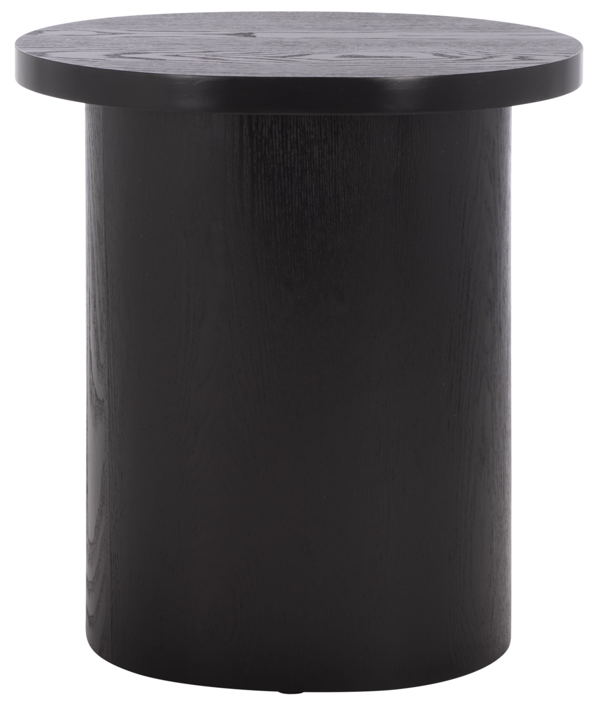 Ekon Round End Table - Black - Safavieh - Image 0
