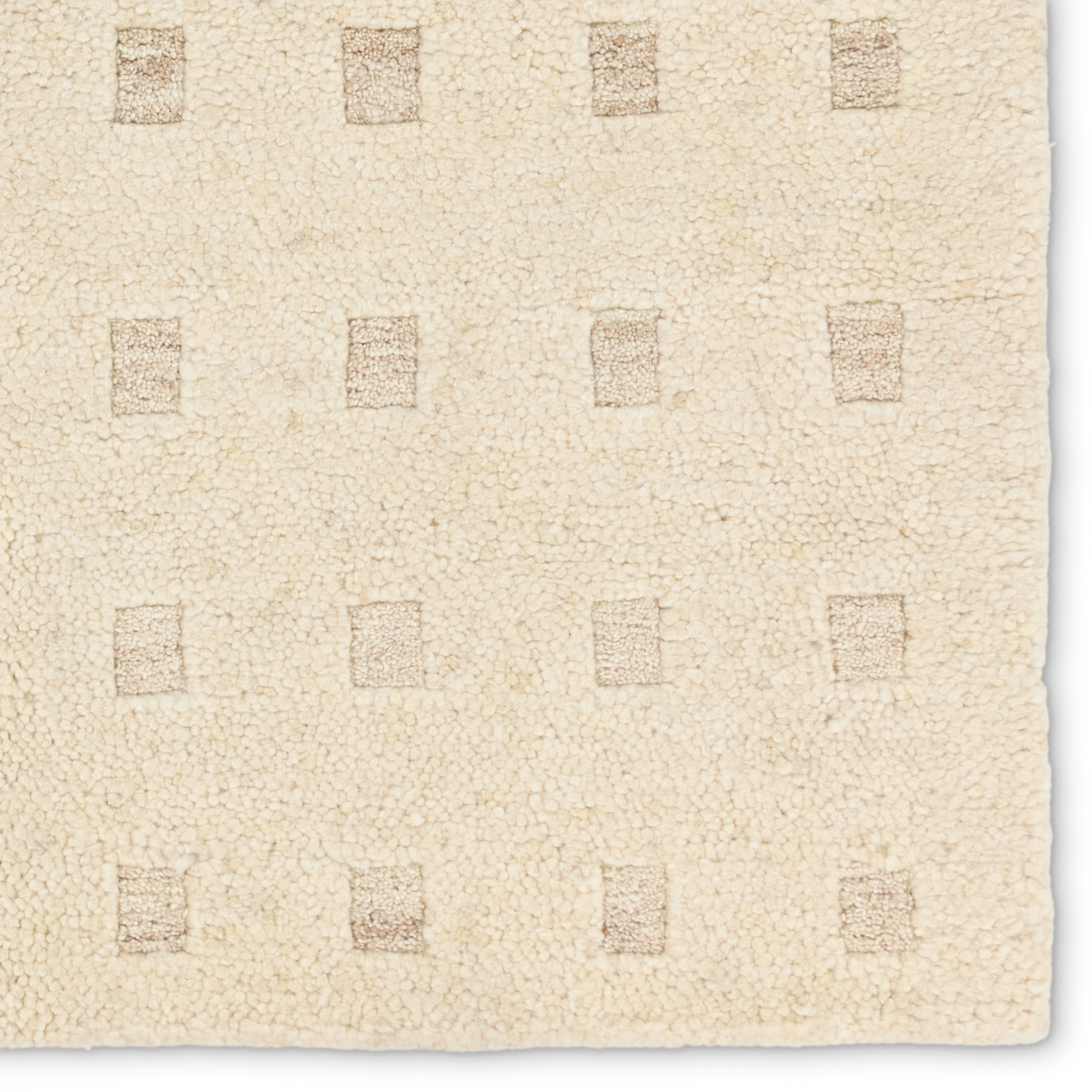 Tayri KEO05 Handknotted Geometric Cream and Beige Area Rug (8'X10') - Image 3