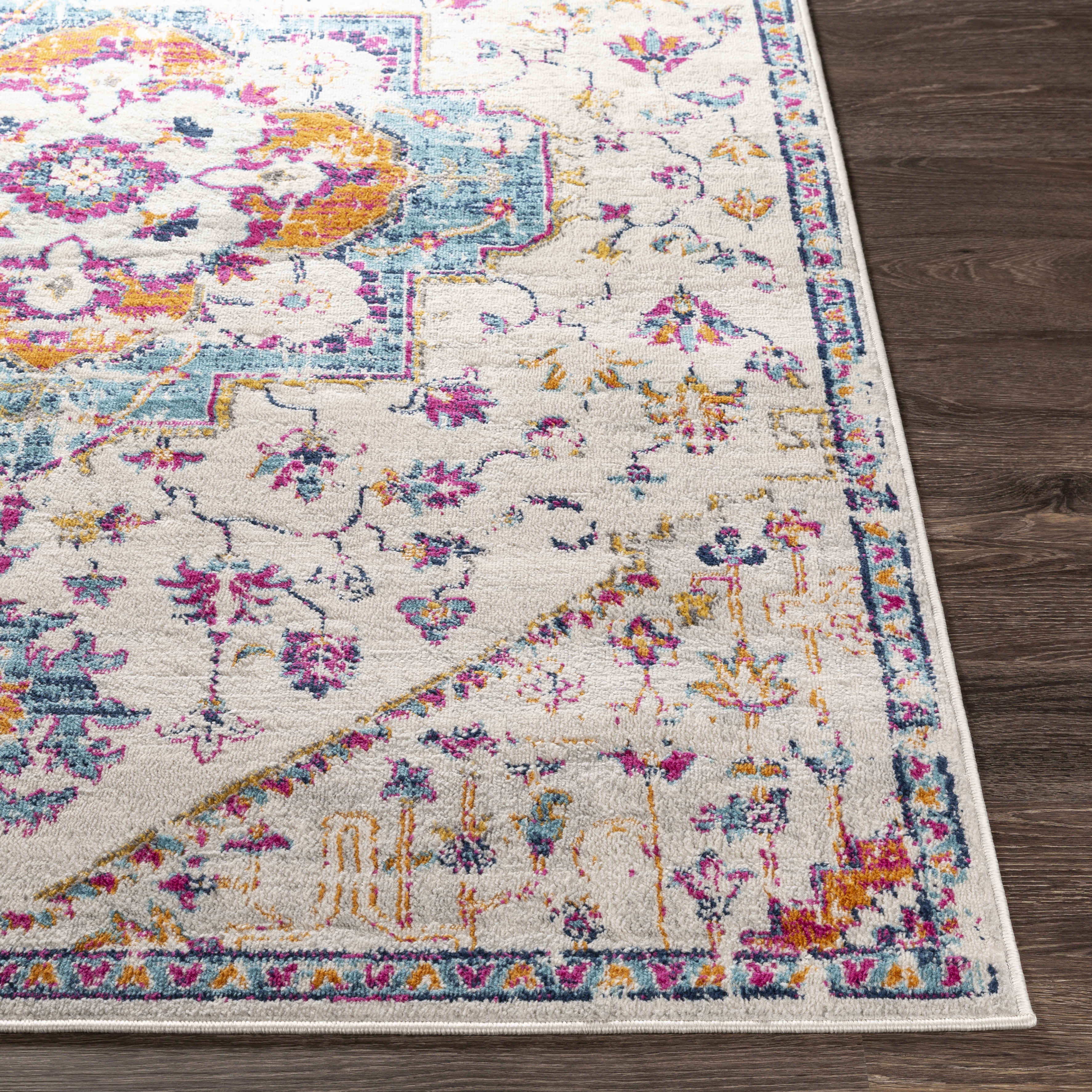 Floransa Beige Indoor 8'11" x 12'4" Machine Woven Rug - Image 2