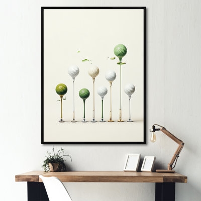 Caidy Minimalism Golf Tees V On Canvas Print - Image 0