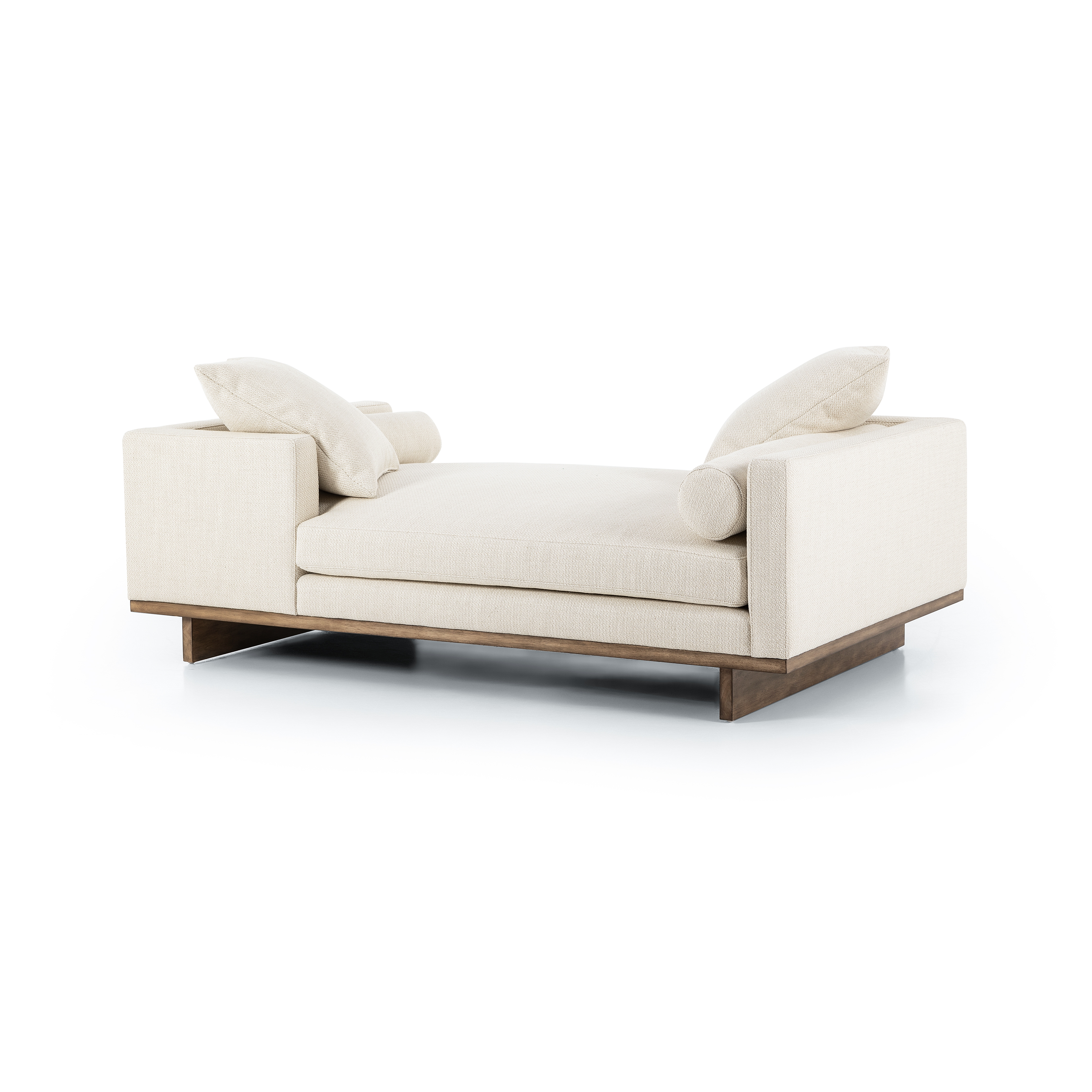 Everly Tete A Tete Chaise-Irving Taupe - Image 0