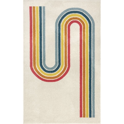 Rainbow Swirl Kids Area Rug - Image 0